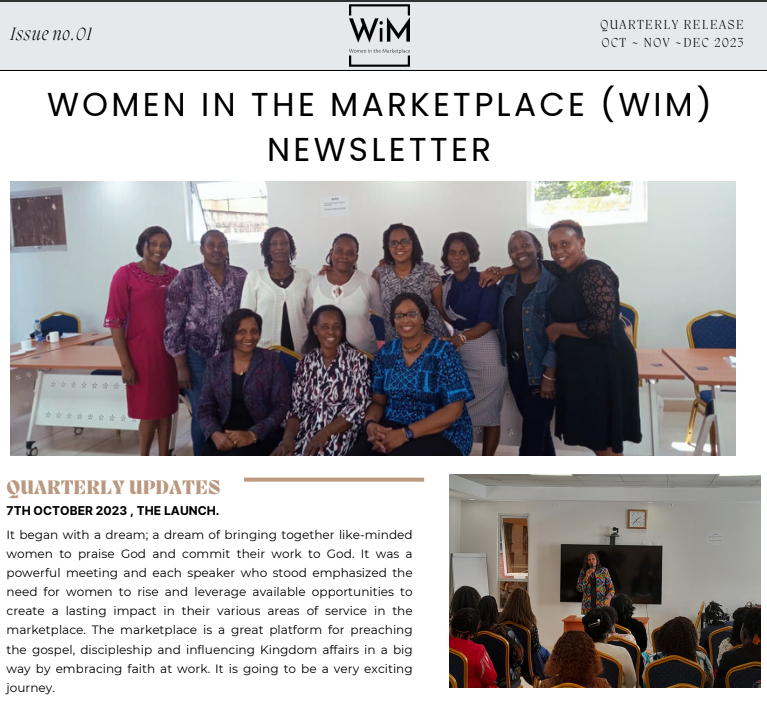 Issue No. 1: WIM Newsletter
